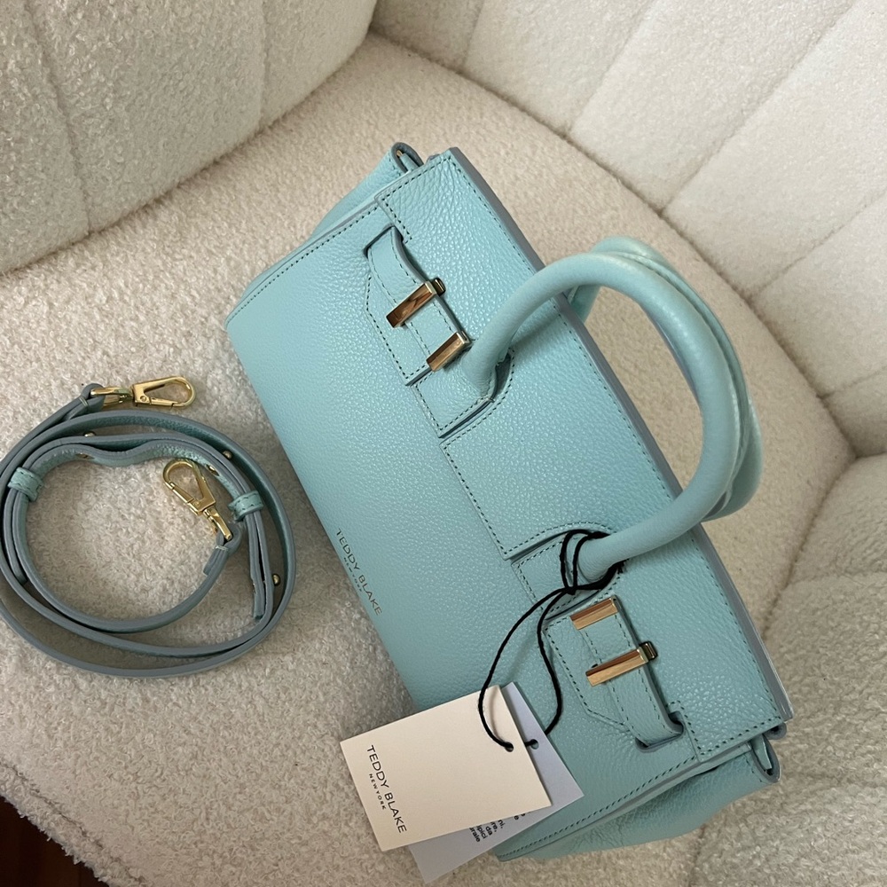 Teddy Blake Light Blue Leather Handbag
